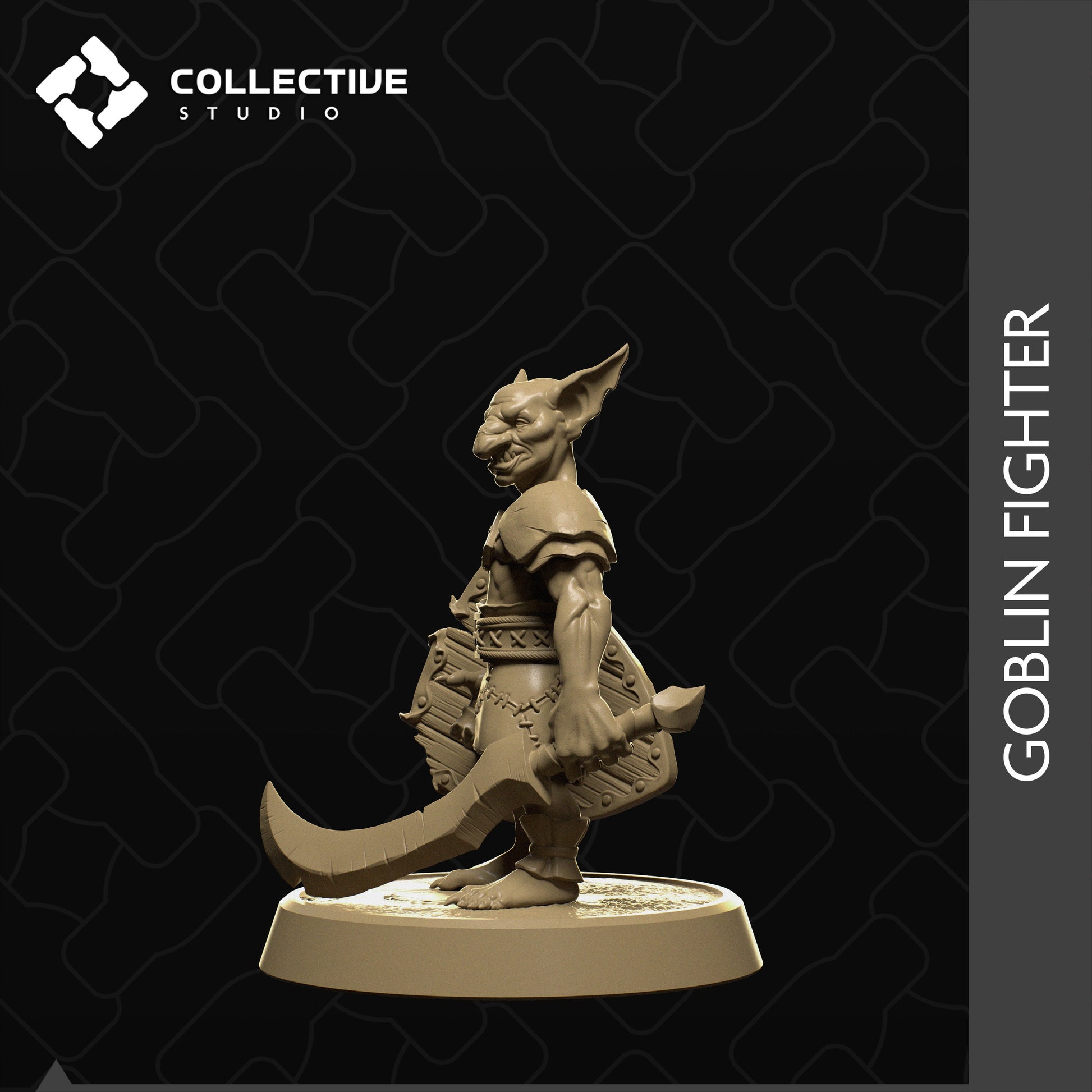 Goblin Fighter | Tabletop Gaming Mini or Display Figure | Collective Studio