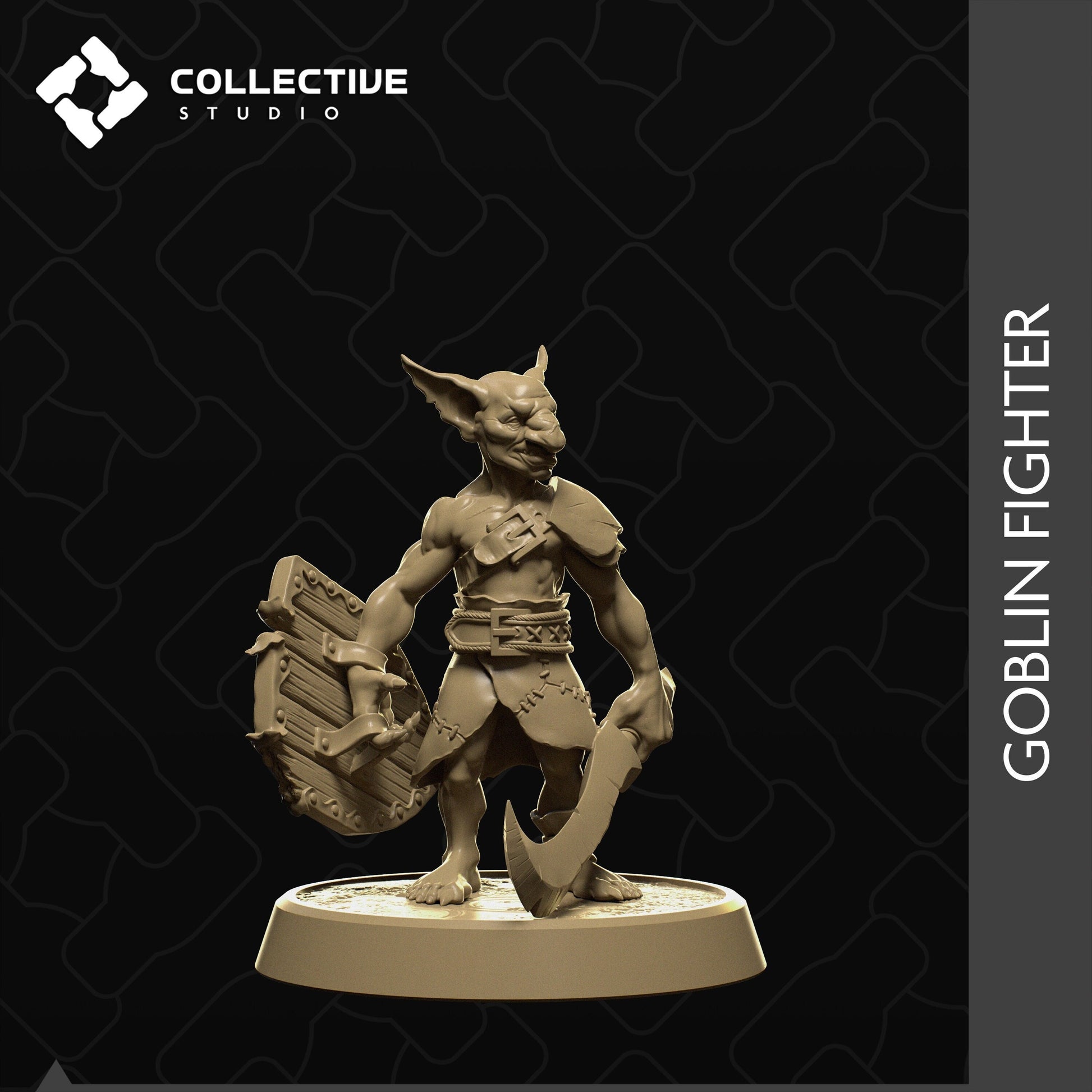 Goblin Fighter | Tabletop Gaming Mini or Display Figure | Collective Studio