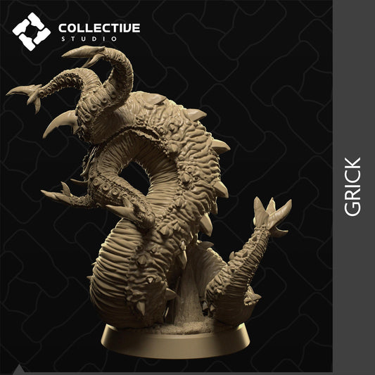 Grick, Underdark Monster | Tabletop Gaming Mini or Display Figure | Collective Studio