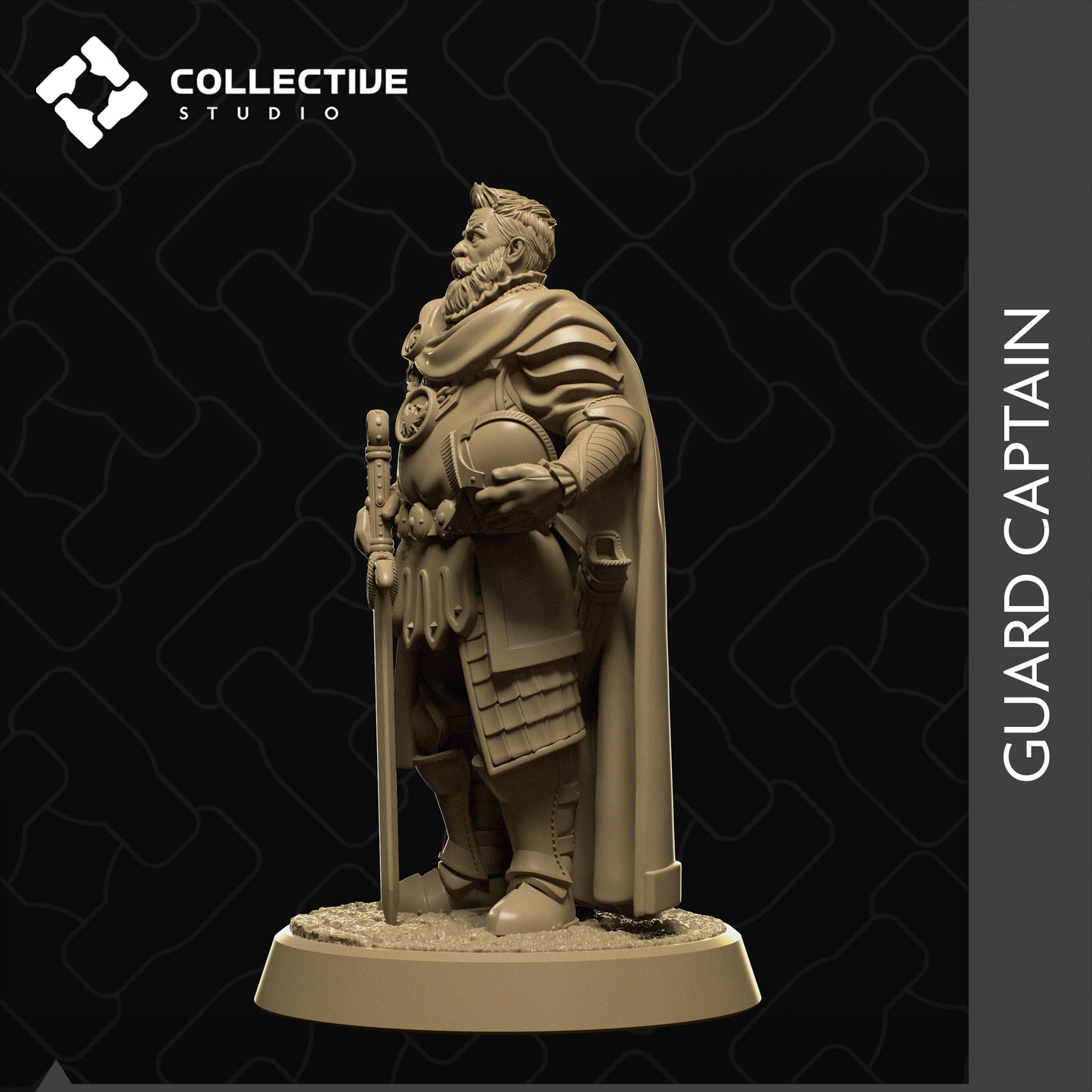 Guard Captain | Tabletop Gaming Mini or Display Figure | Collective Studio