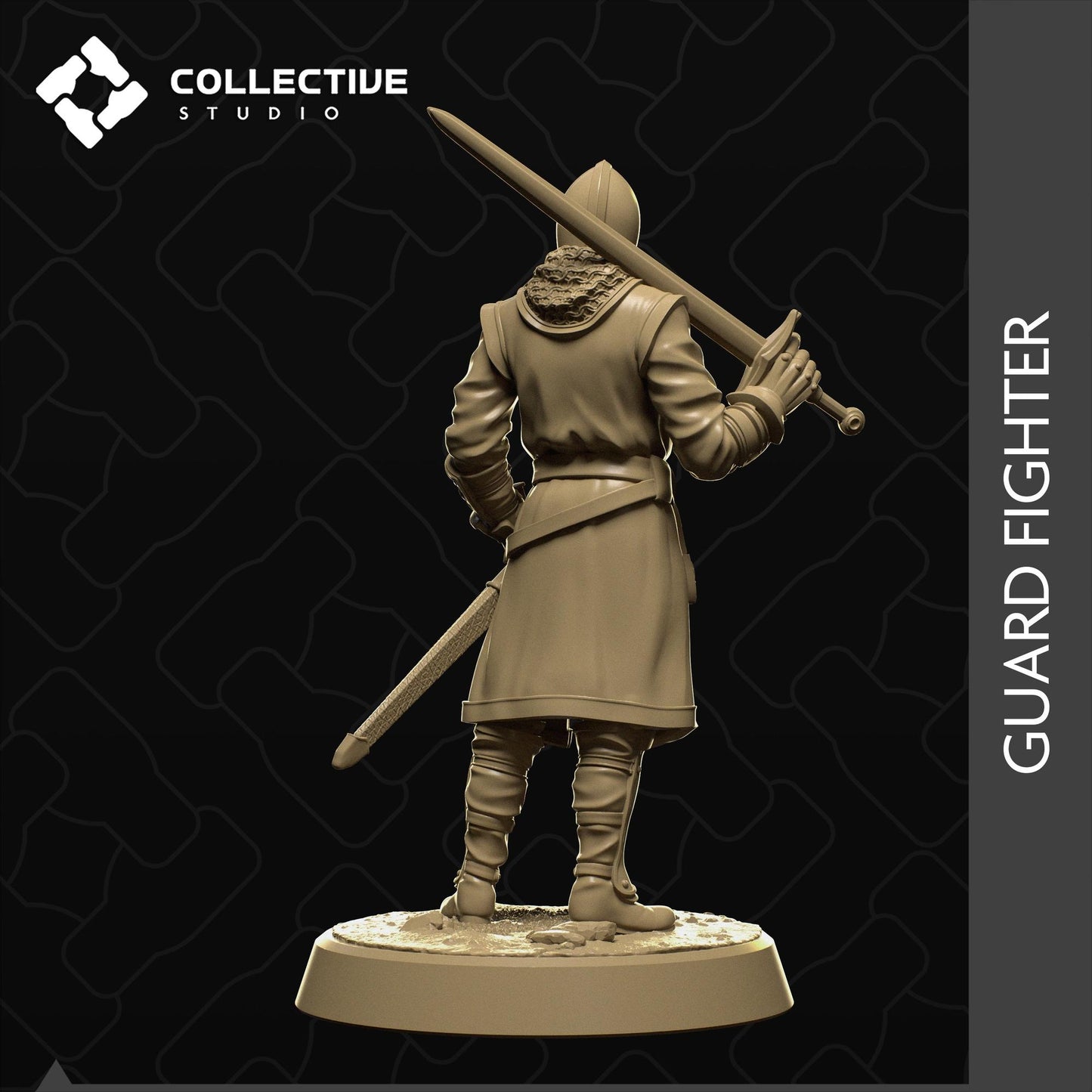 Guard Fighter | Tabletop Gaming Mini or Display Figure | Collective Studio