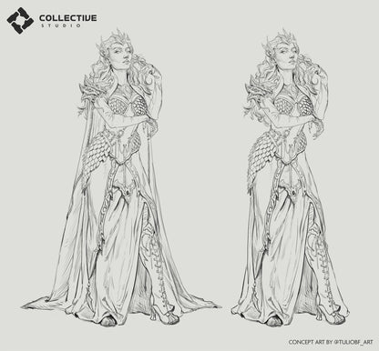 Lady Enya Von Brandt, the Dragoness | Tabletop Gaming Mini or Display Figure | Collective Studio