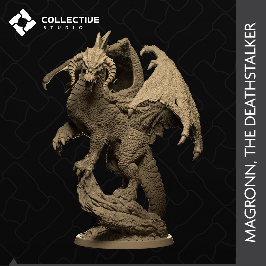 Magronn The DeathStalker, Black Dragon | Tabletop Gaming Mini or Display Figure | Collective Studio