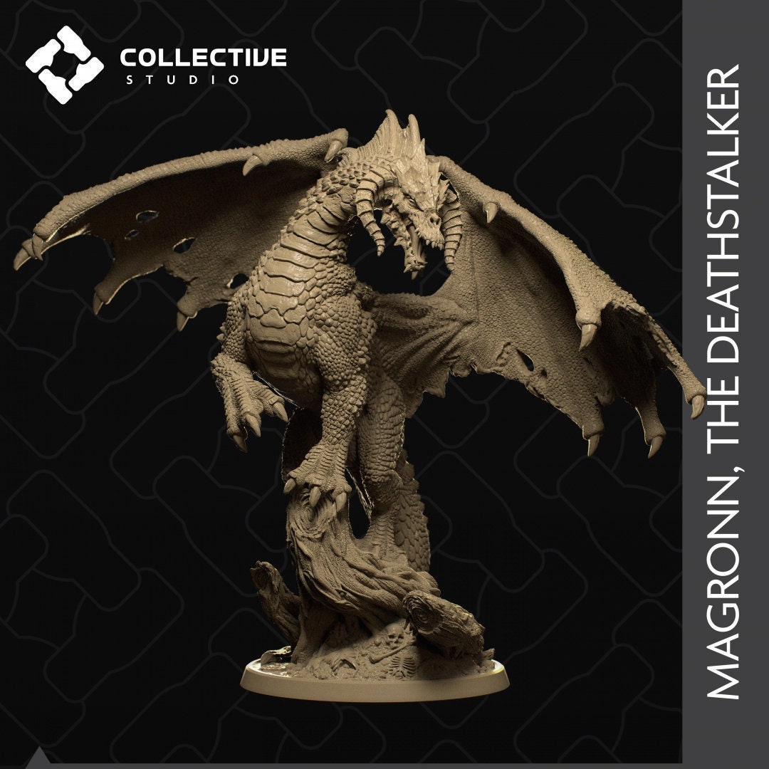 Magronn The DeathStalker, Black Dragon | Tabletop Gaming Mini or Display Figure | Collective Studio