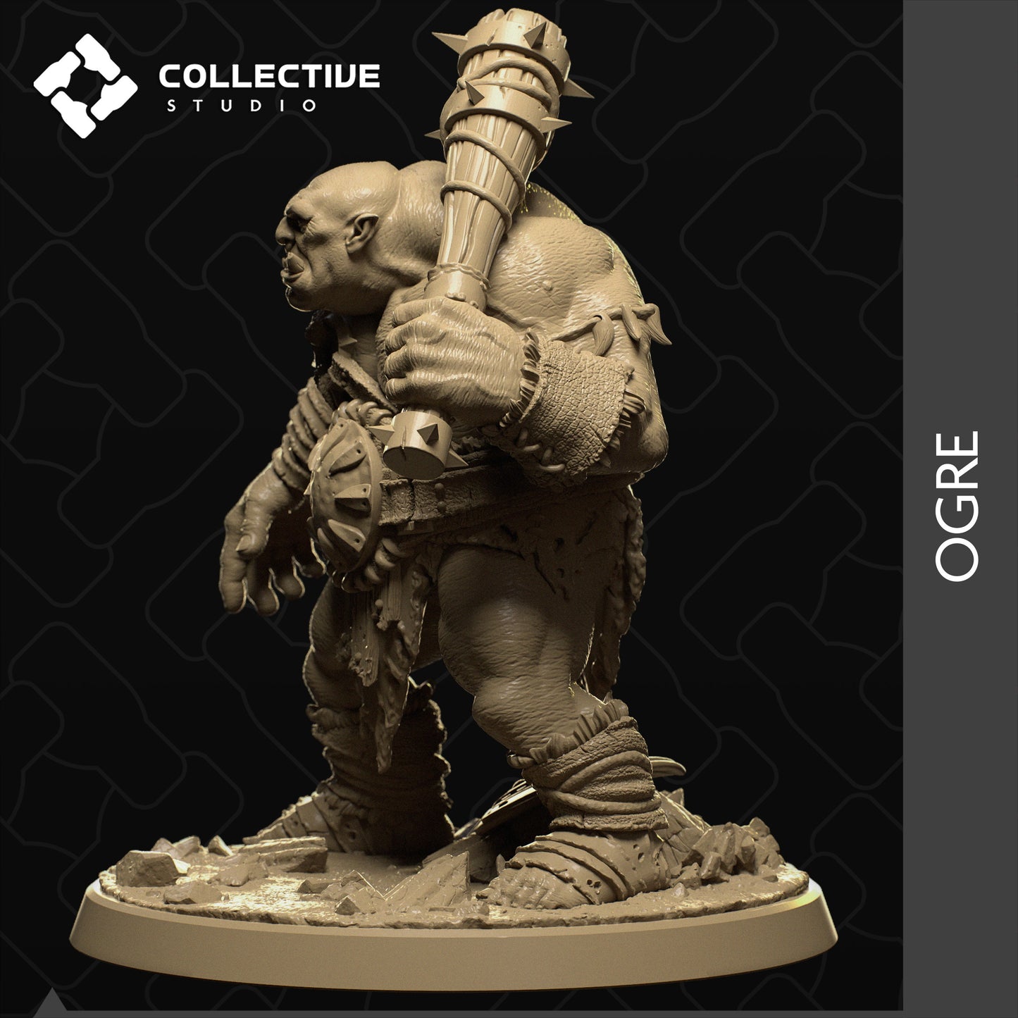 Ogre | Tabletop Gaming Mini or Display Figure | Collective Studio