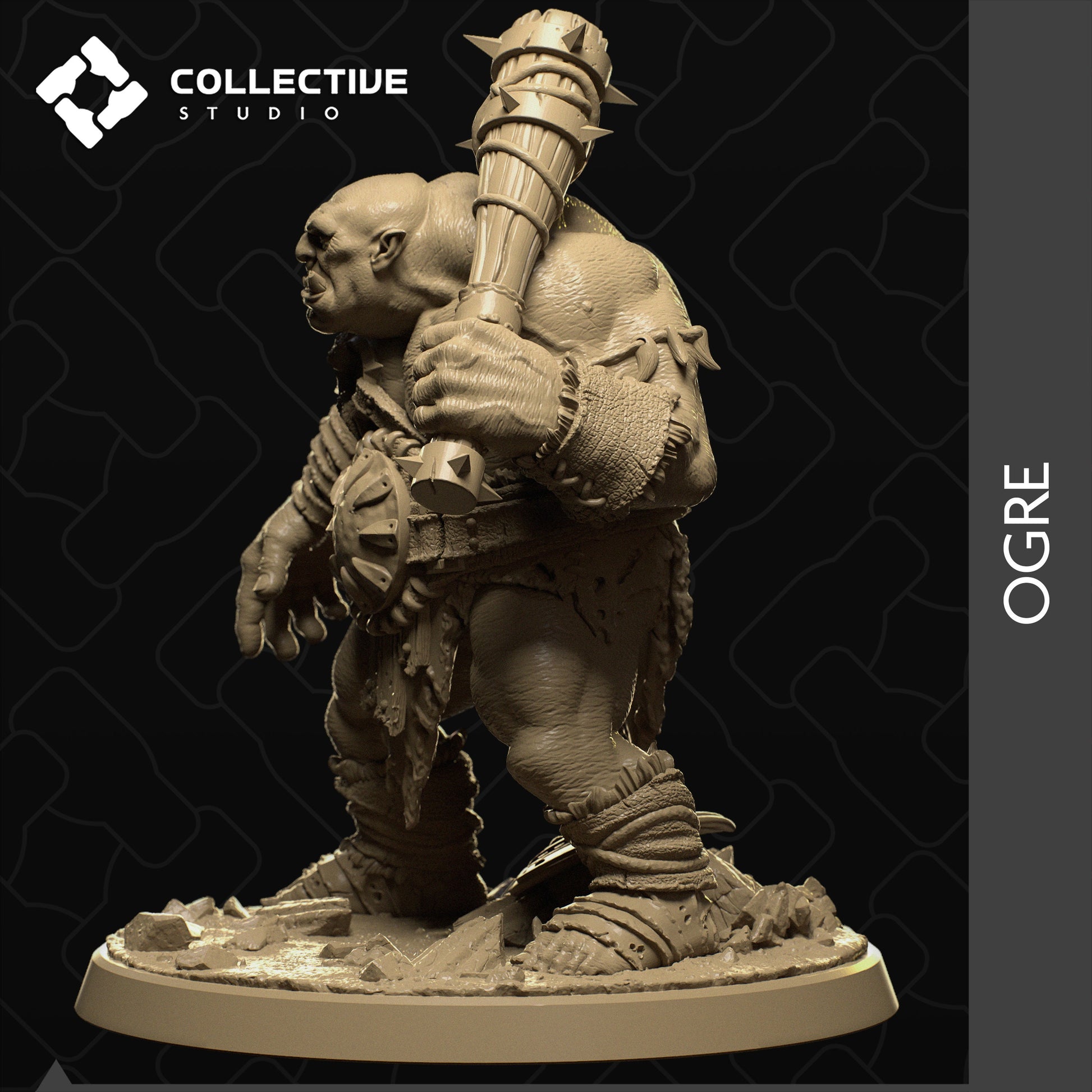 Ogre | Tabletop Gaming Mini or Display Figure | Collective Studio