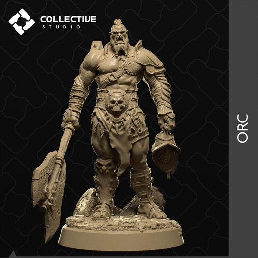 Orc Gladiator Warrior Fighter | Tabletop Gaming Mini or Display Figure | Collective Studio