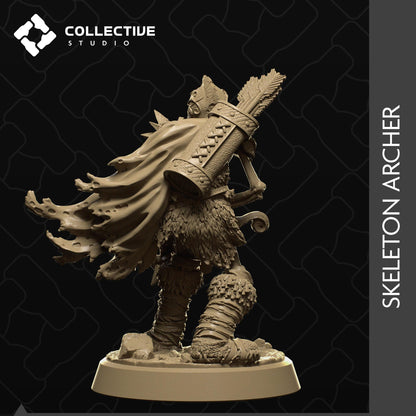 Skeleton Archer | Tabletop Gaming Mini or Display Figure | Collective Studio