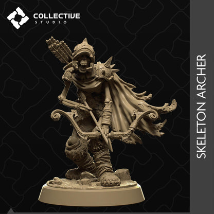 Skeleton Archer | Tabletop Gaming Mini or Display Figure | Collective Studio
