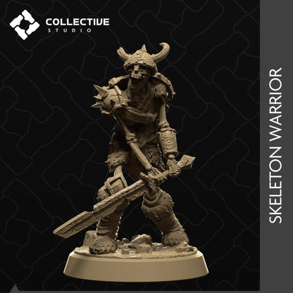 Skeleton Warrior | Tabletop Gaming Mini or Display Figure | Collective Studio