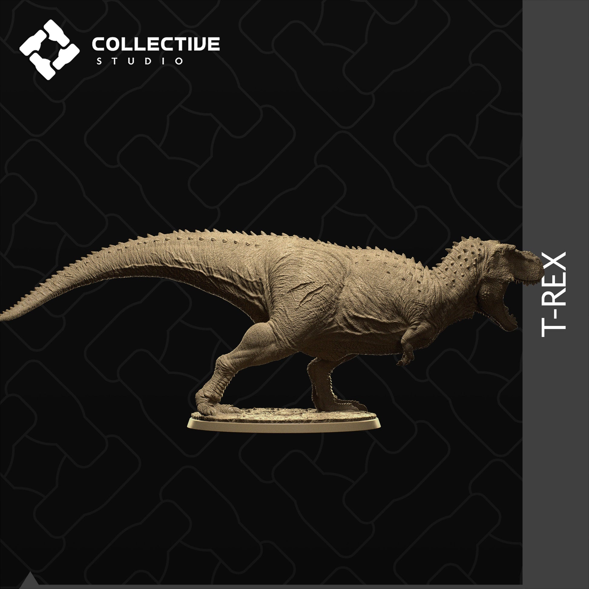 T-Rex, Tyrannosaurus Rex, Escaped Dinosaur | Tabletop Gaming Mini or Display Figure | Collective Studio
