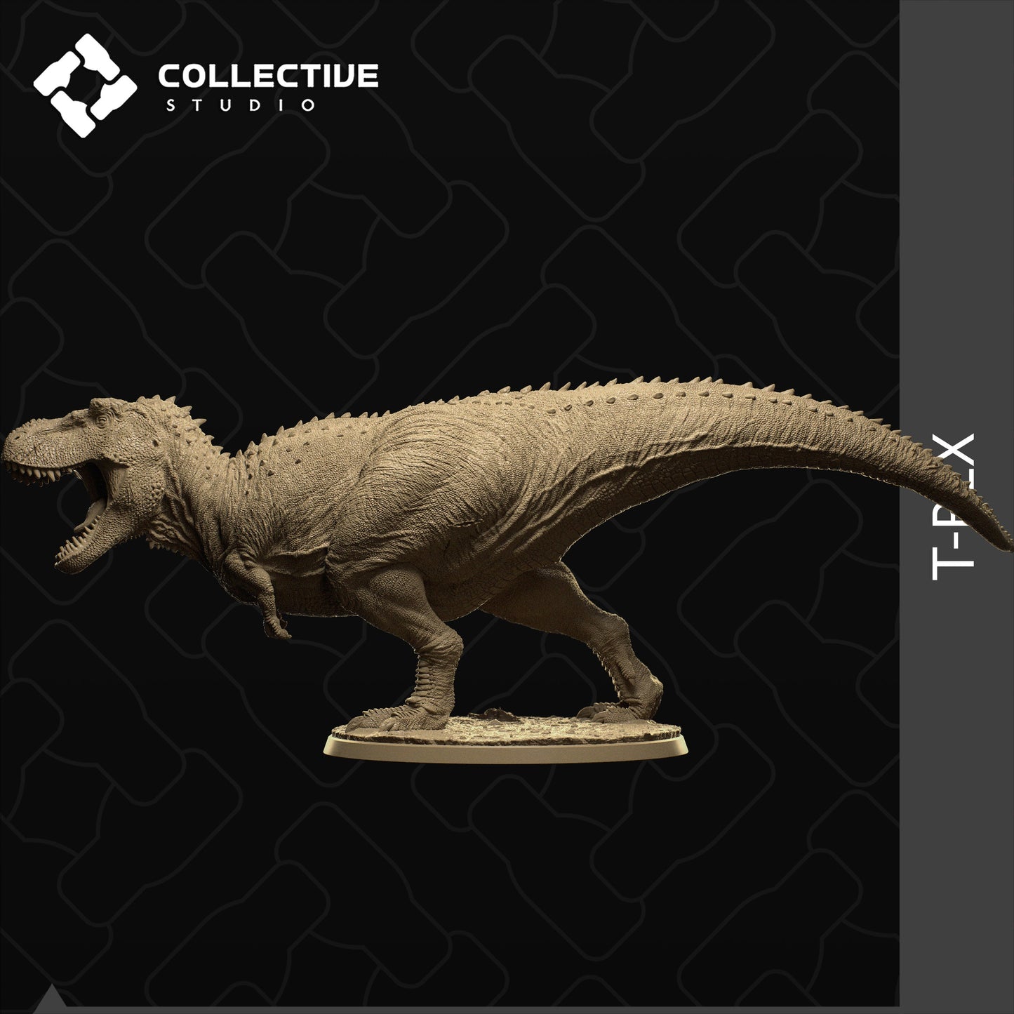 T-Rex, Tyrannosaurus Rex, Escaped Dinosaur | Tabletop Gaming Mini or Display Figure | Collective Studio