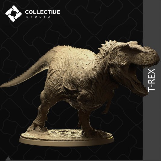 T-Rex, Tyrannosaurus Rex, Escaped Dinosaur | Tabletop Gaming Mini or Display Figure | Collective Studio