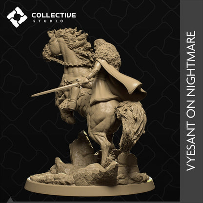 Vyesant on Nightmare | Strahd von Zarovich | Tabletop Gaming Mini or Display Figure | Collective Studio