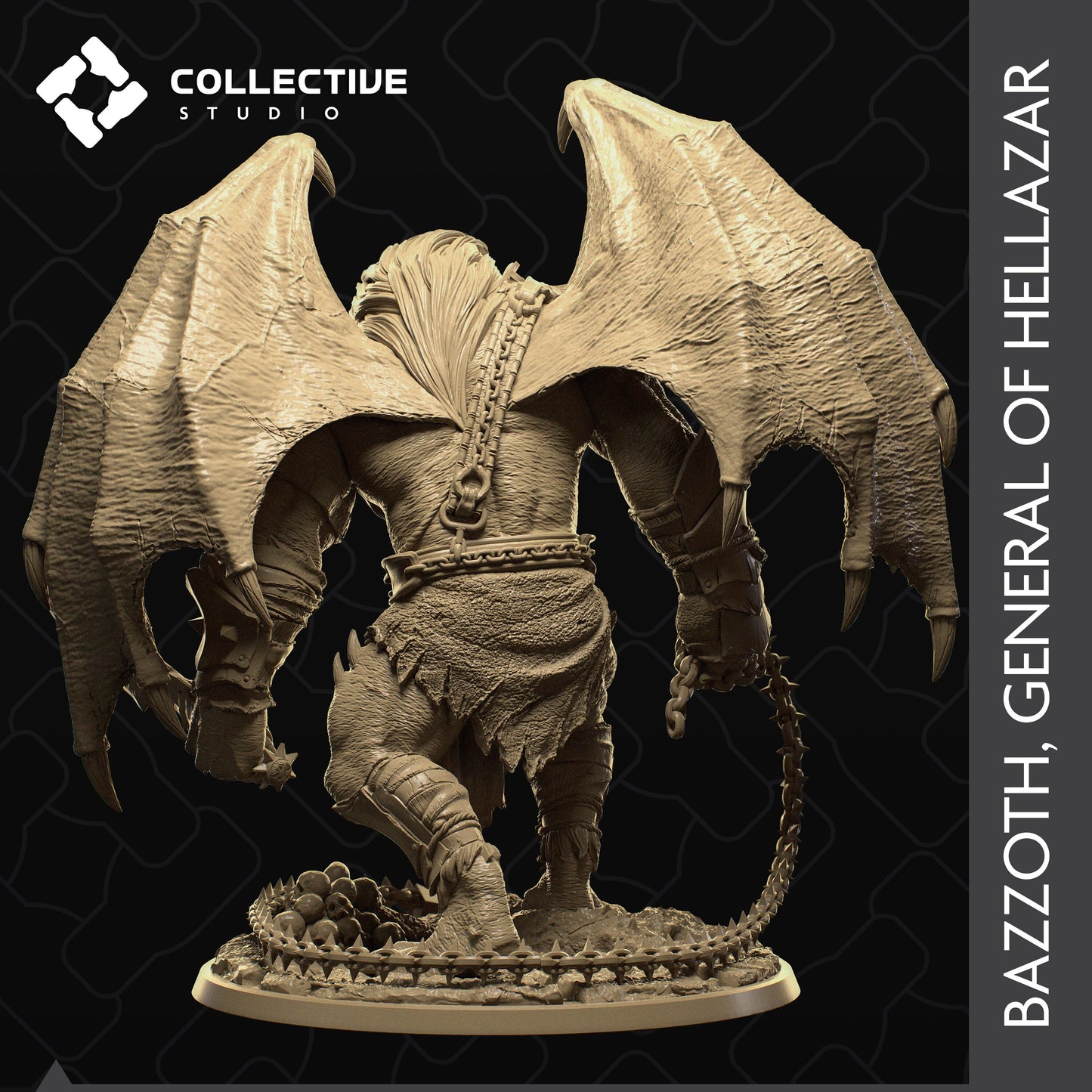 Bazzoth, General of Hellazar | Tabletop Gaming Mini or Display Figure | Collective Studio