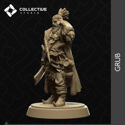 Grub, Pirate Chef | Tabletop Gaming Mini or Display Figure | Collective Studio
