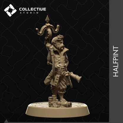 Half Pint Delloit, Halfling Pirate | Tabletop Gaming Mini or Display Figure | Collective Studio