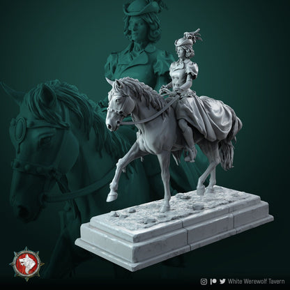 Lady Rebecca | TTRPG Miniature | White Werewolf Tavern | Unpainted, Unplated Resin 8k