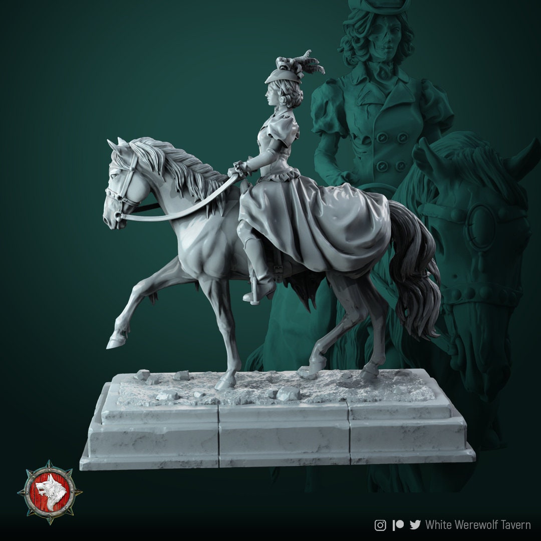Lady Rebecca | TTRPG Miniature | White Werewolf Tavern | Unpainted, Unplated Resin 8k