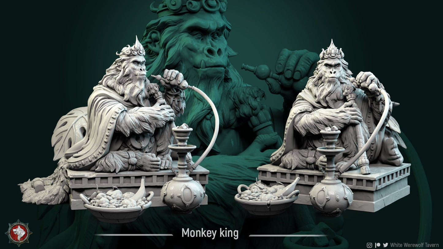 Monkey King | TTRPG Miniature | White Werewolf Tavern | Unpainted, Unplated Resin 8k