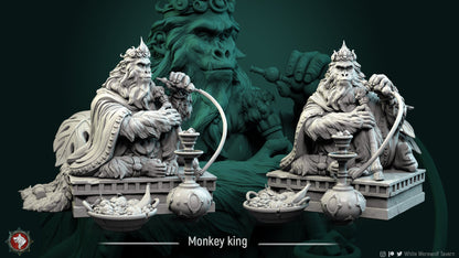 Monkey King | TTRPG Miniature | White Werewolf Tavern | Unpainted, Unplated Resin 8k