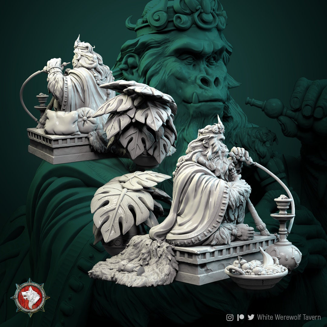 Monkey King | TTRPG Miniature | White Werewolf Tavern | Unpainted, Unplated Resin 8k