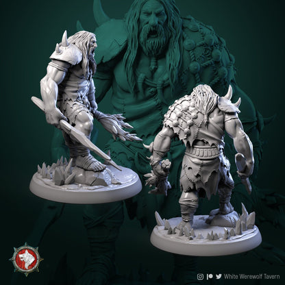 Mountain Giants | TABLETOP SCALE | TTRPG Miniature | White Werewolf Tavern