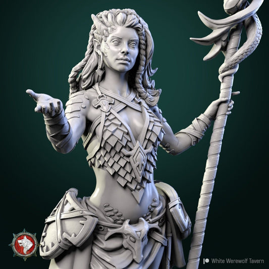 Nala | TTRPG Miniature | White Werewolf Tavern | Unpainted, Unplated Resin 8k