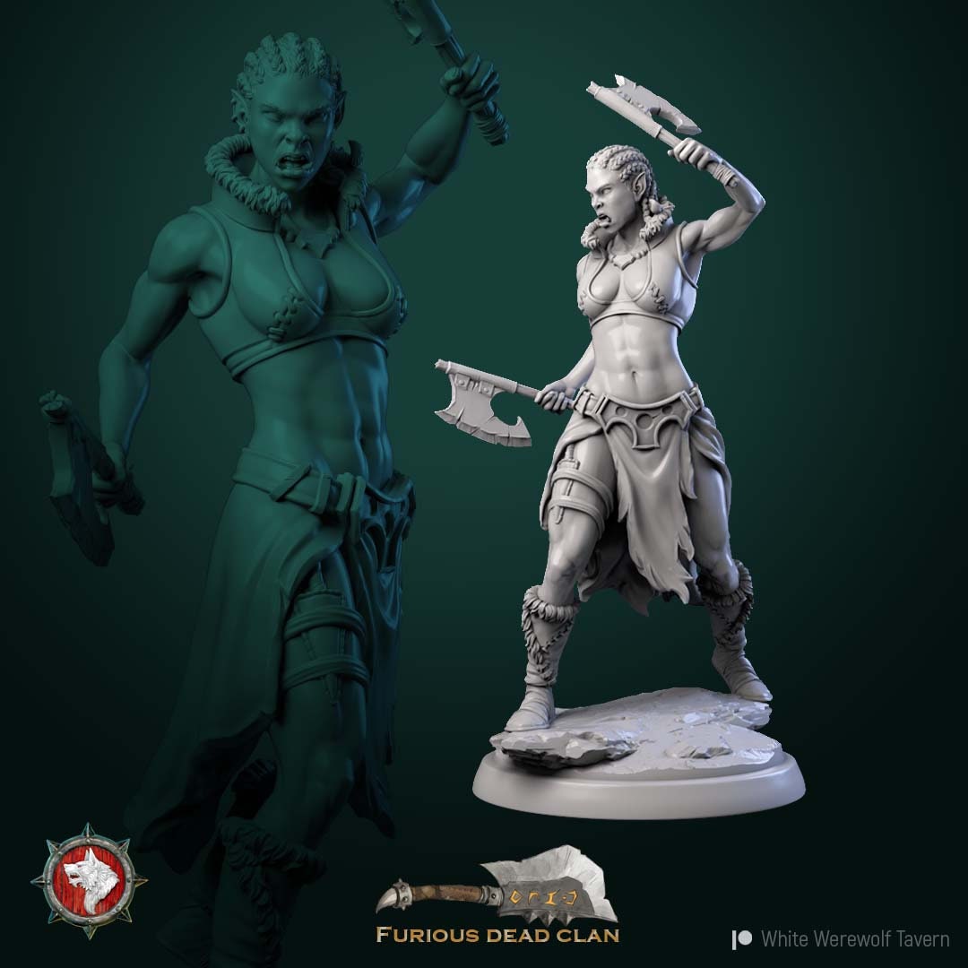 Orcs Assassins | TABLETOP SCALE | TTRPG Miniature | White Werewolf Tavern | Unpainted, Unplated Resin 8k