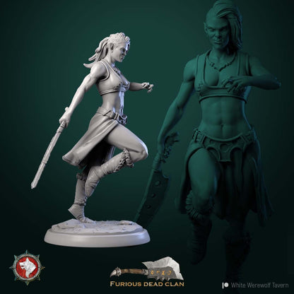 Orcs Assassins | TABLETOP SCALE | TTRPG Miniature | White Werewolf Tavern | Unpainted, Unplated Resin 8k