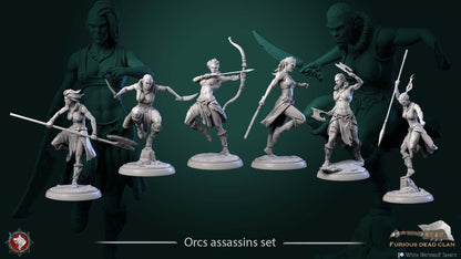 Orcs Assassins | TABLETOP SCALE | TTRPG Miniature | White Werewolf Tavern | Unpainted, Unplated Resin 8k