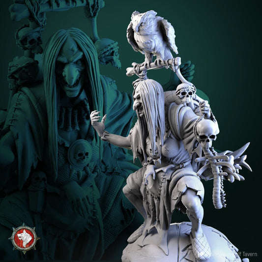 Ruth Braineater Hag | TTRPG Miniature | White Werewolf Tavern | Unpainted, Unplated Resin 8k