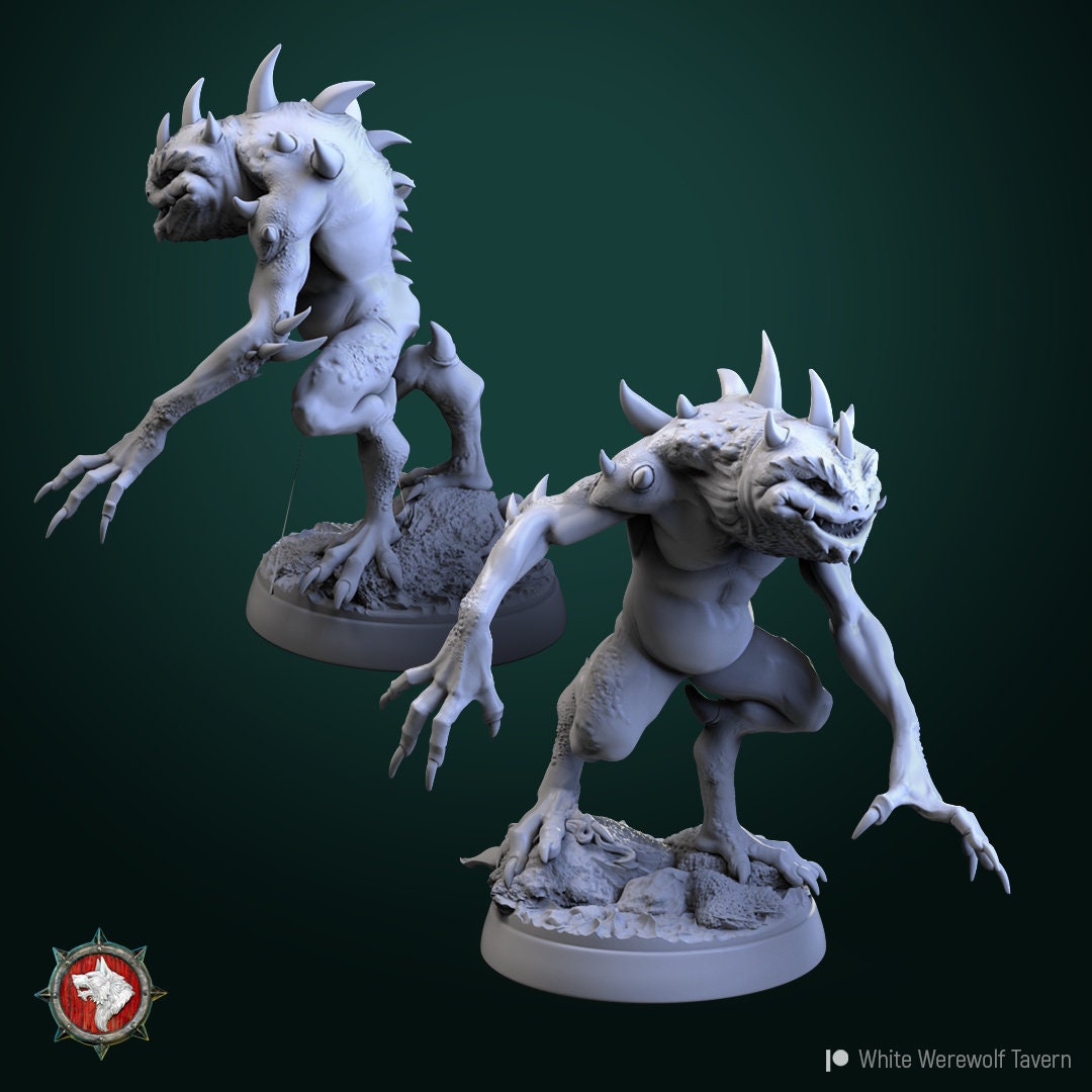 Slaads | TABLETOP SCALE | D&D TTRPG Miniature | White Werewolf Tavern