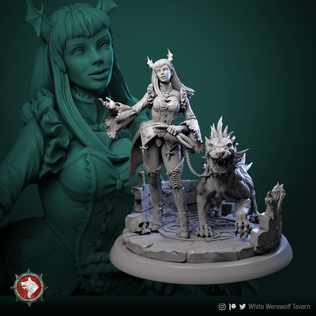 Tanna the Young | TTRPG Miniature | White Werewolf Tavern | Unpainted, Unplated Resin 8k