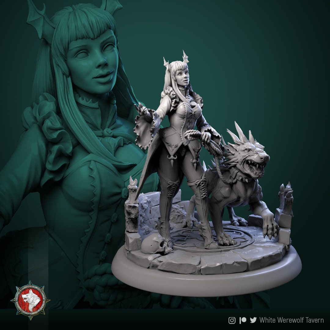 Tanna the Young | TTRPG Miniature | White Werewolf Tavern | Unpainted, Unplated Resin 8k