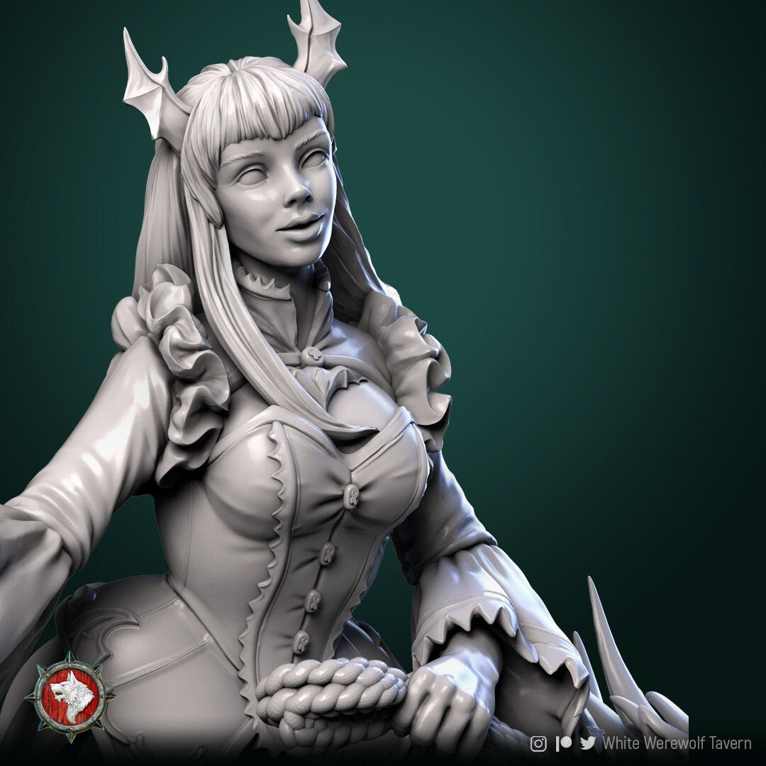 Tanna the Young | TTRPG Miniature | White Werewolf Tavern | Unpainted, Unplated Resin 8k