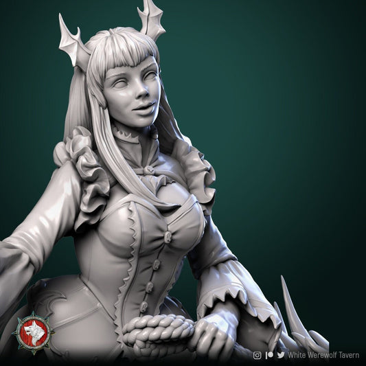 Tanna the Young | TTRPG Miniature | White Werewolf Tavern | Unpainted, Unplated Resin 8k