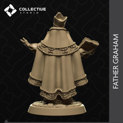 Father Graham, Priest, Bishop, Holy Man | Tabletop Gaming Mini or Display Figure | Collective Studio