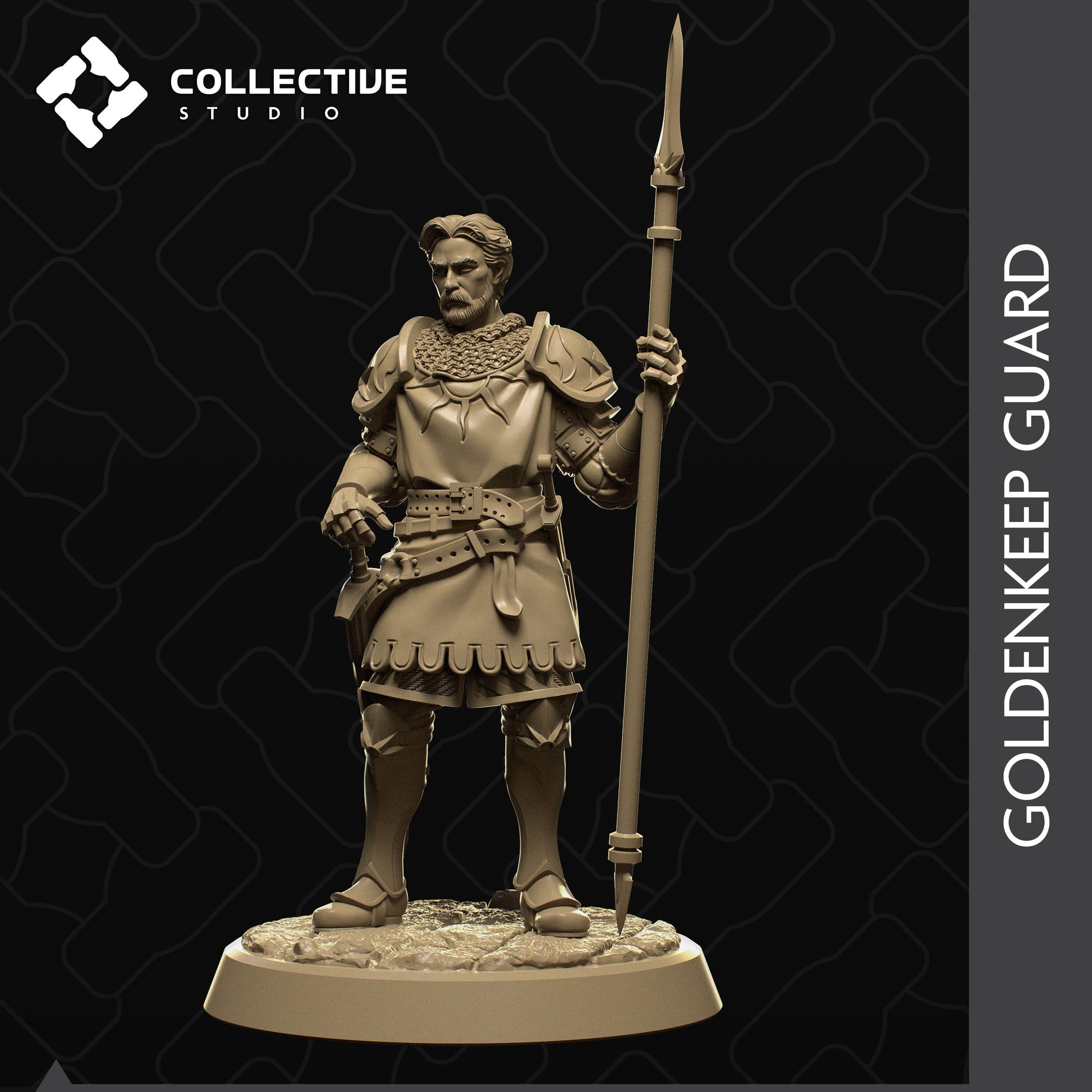 Goldenkeep Guard | Tabletop Gaming Mini or Display Figure | Collective Studio
