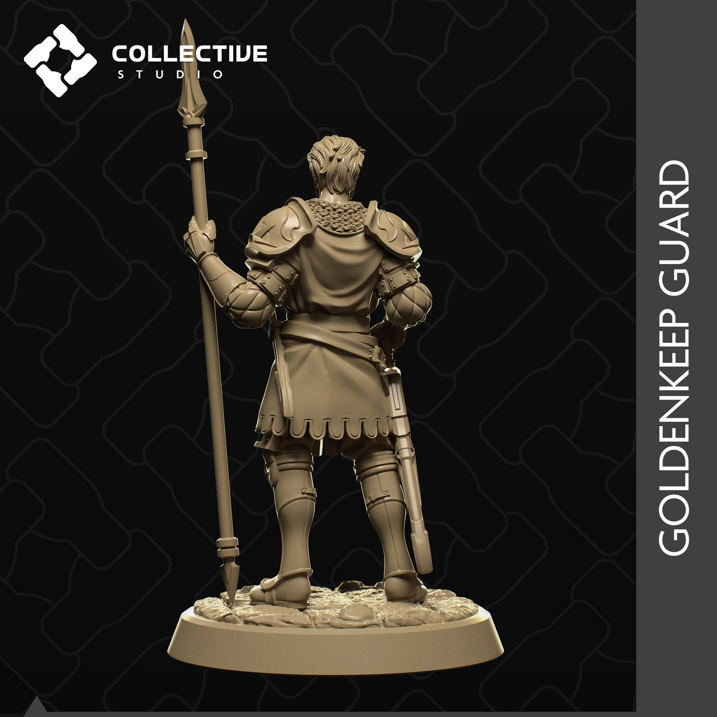 Goldenkeep Guard | Tabletop Gaming Mini or Display Figure | Collective Studio