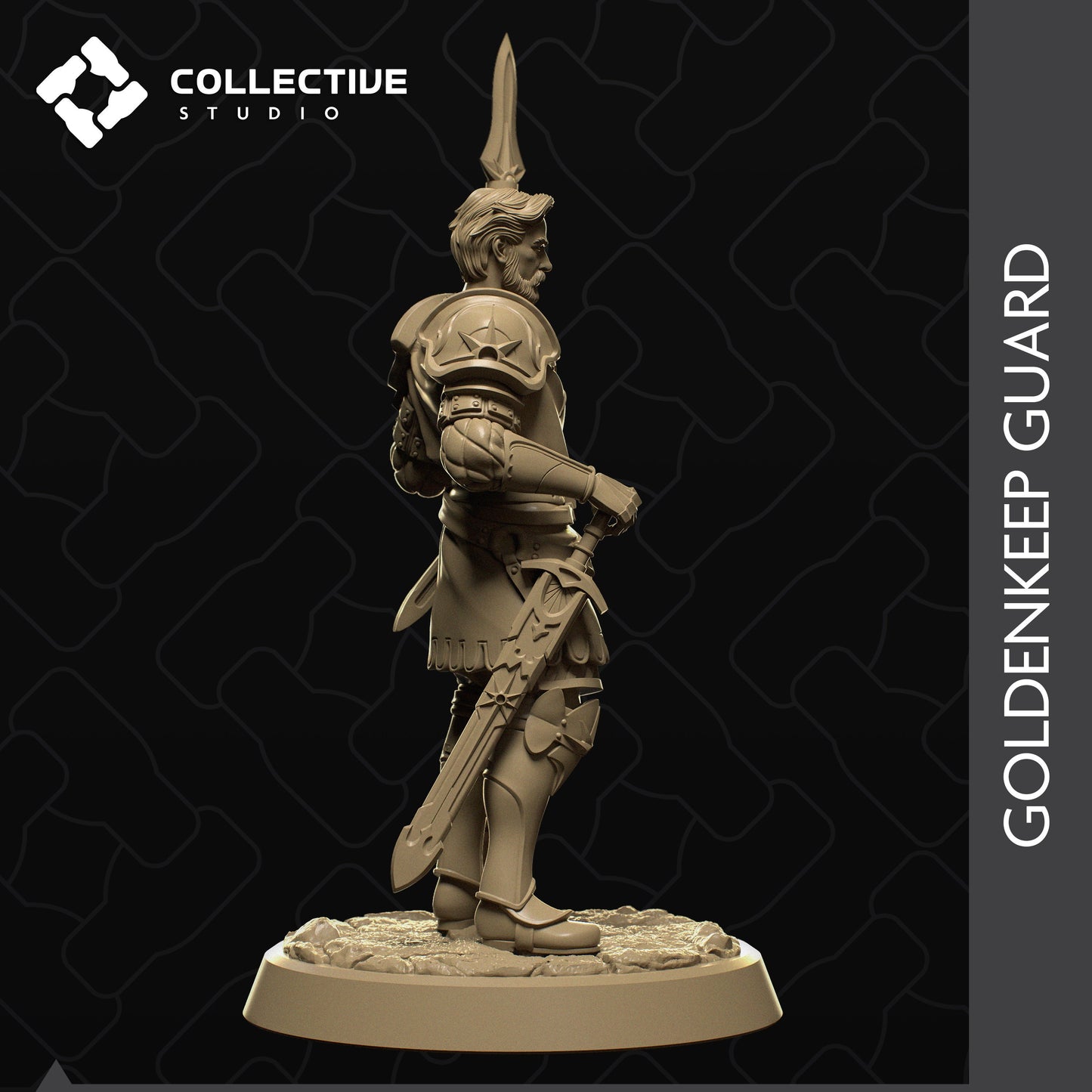 Goldenkeep Guard | Tabletop Gaming Mini or Display Figure | Collective Studio