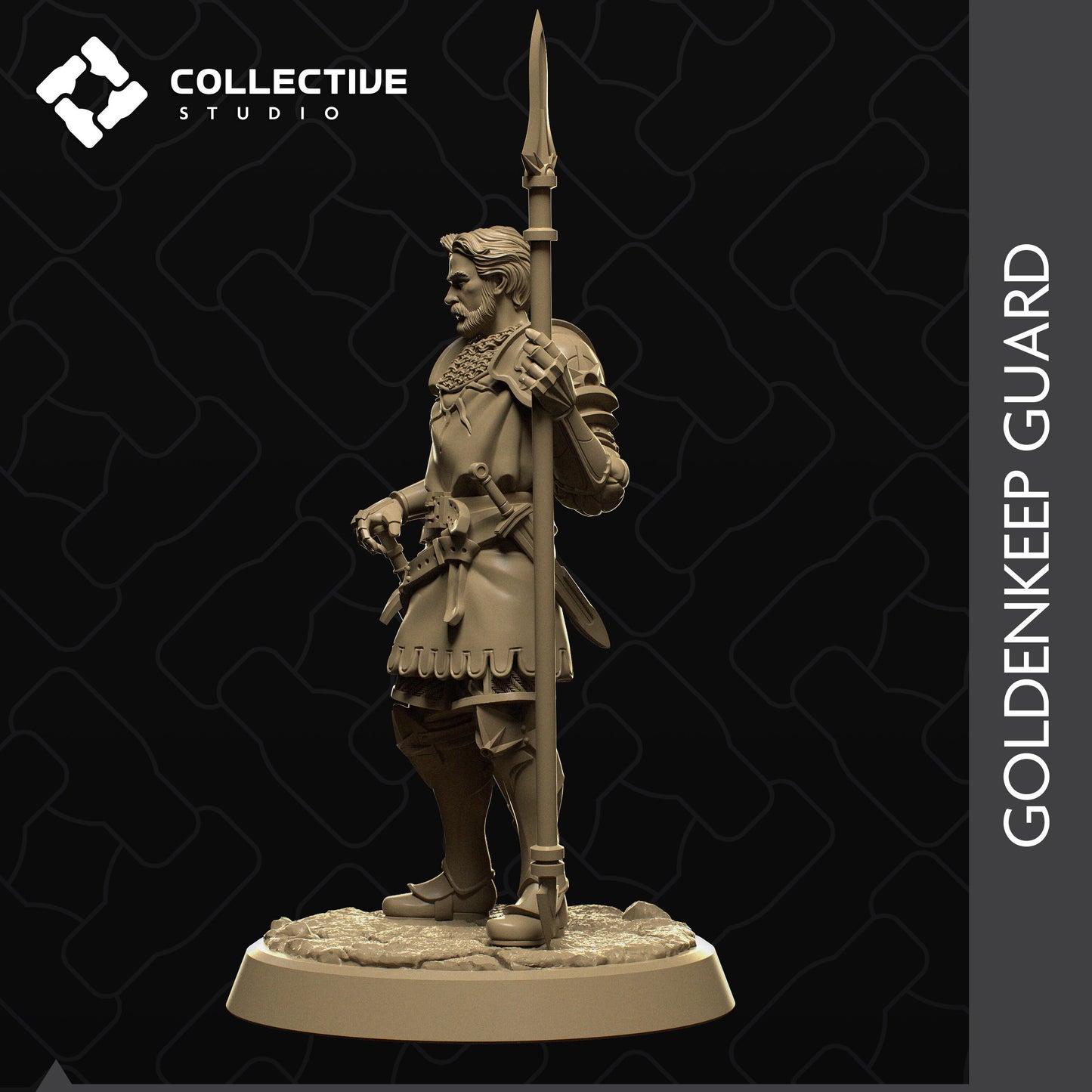 Goldenkeep Guard | Tabletop Gaming Mini or Display Figure | Collective Studio
