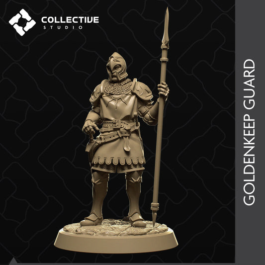 Goldenkeep Guard | Tabletop Gaming Mini or Display Figure | Collective Studio