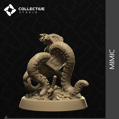 Mimic Treasure Chest | Tabletop Gaming Mini or Display Figure | Collective Studio