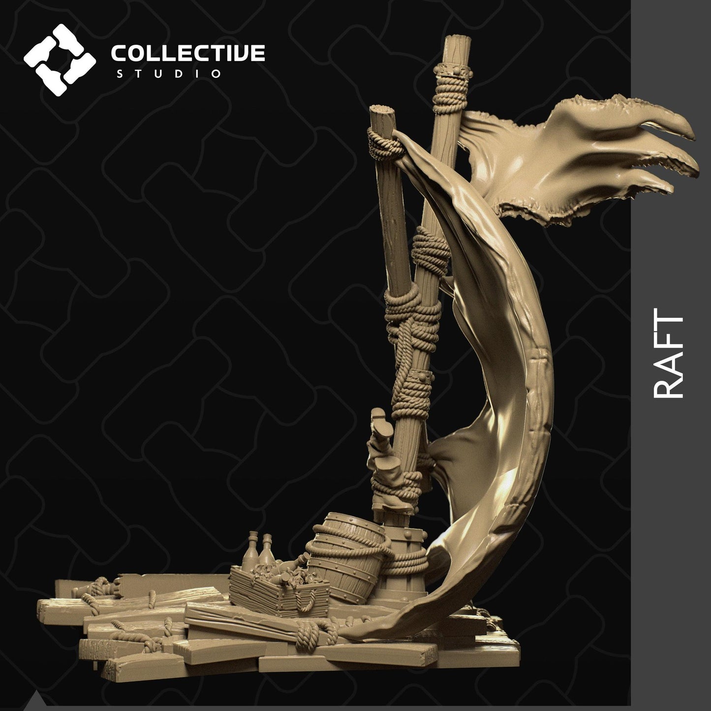 Raft | D&D Scatter Miniature | Collective Studio