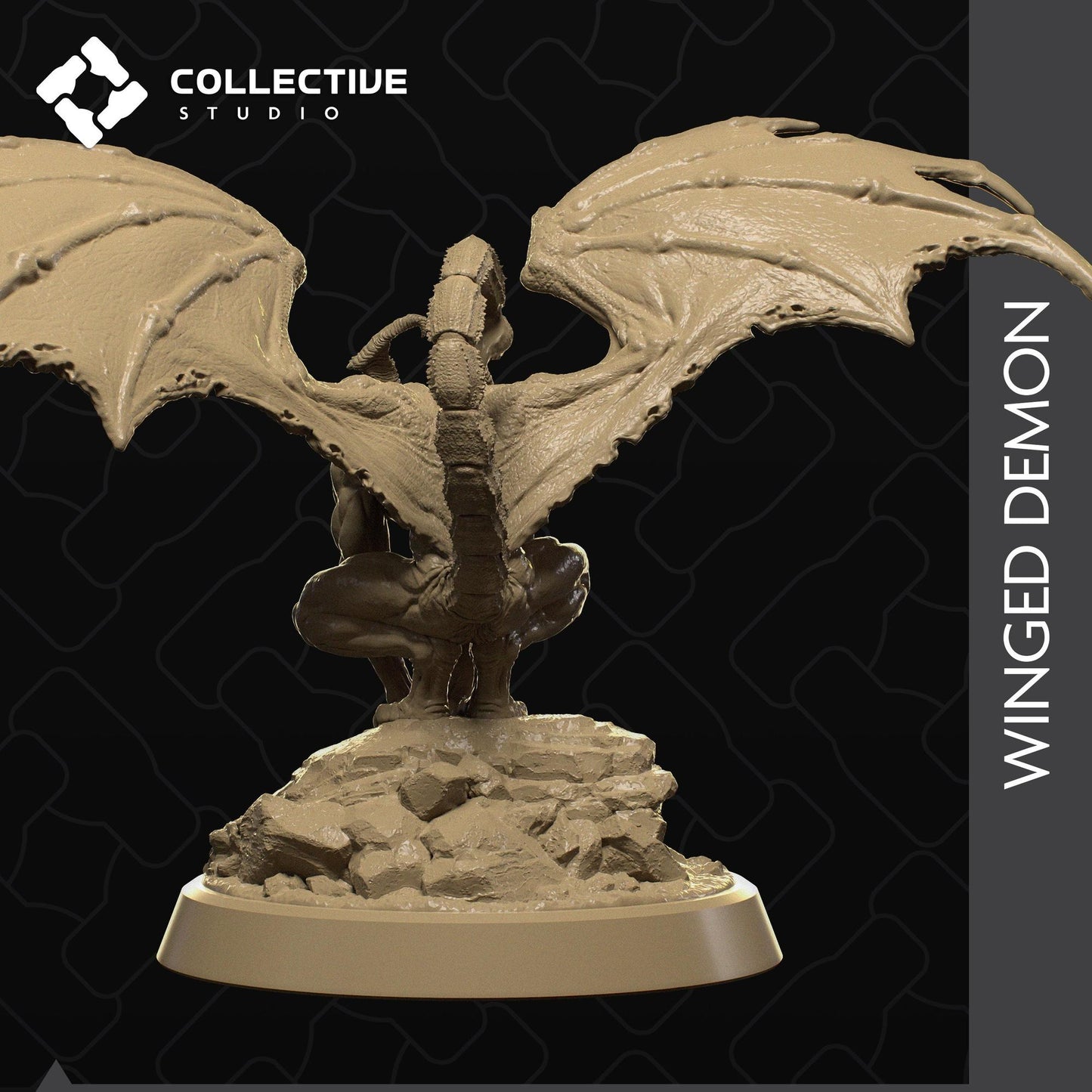 Winged Demon, Monster | Tabletop Gaming Mini or Display Figure | Collective Studio