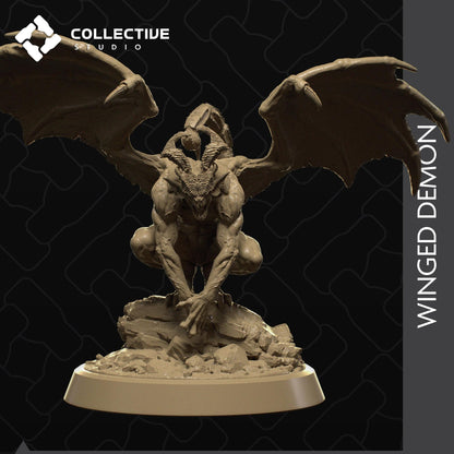Winged Demon, Monster | Tabletop Gaming Mini or Display Figure | Collective Studio