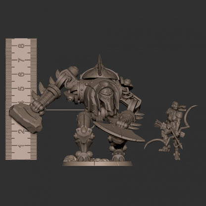 Warforged Titan | TABLETOP SCALE | D&D TTRPG Miniature | Bite the Bullet | Unpainted, Unplated Resin 8k