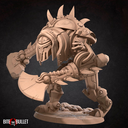 Warforged Titan | TABLETOP SCALE | D&D TTRPG Miniature | Bite the Bullet | Unpainted, Unplated Resin 8k