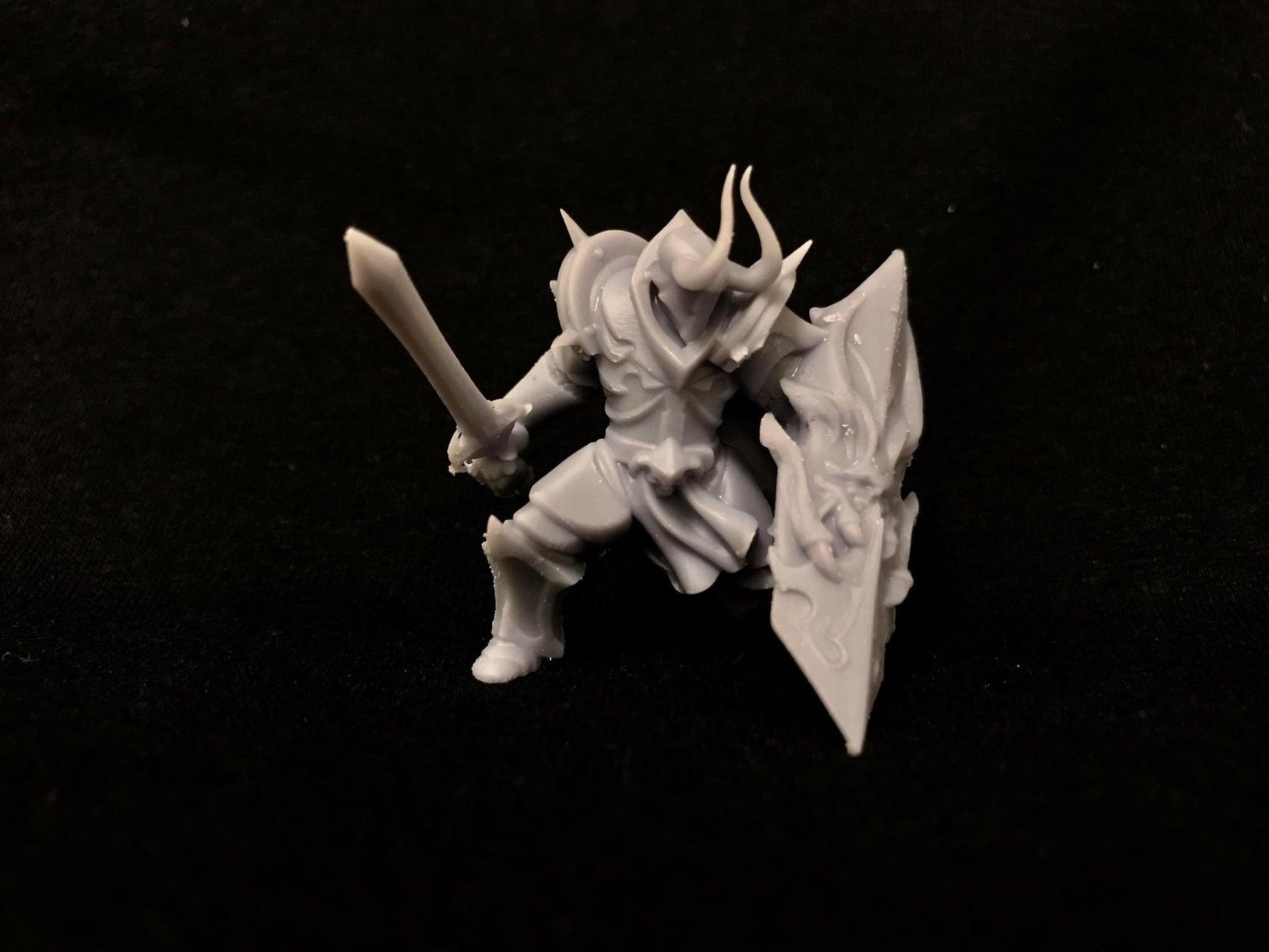 Dark Knight Chaos Warrior | TABLETOP SCALE | D&D TTRPG Miniature | Manuel Boria | Unpainted, Unplated Resin 8k